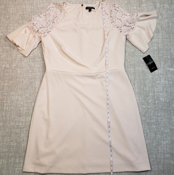 Ralph Lauren Belle Rose Peach Midi Dress Size 18 - Picture 4 of 10